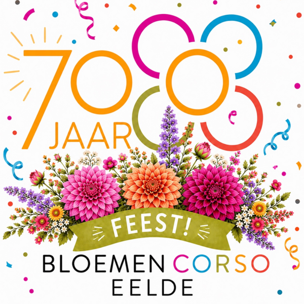 Tegel 70-jarig bestaan Bloemencorso Eelde