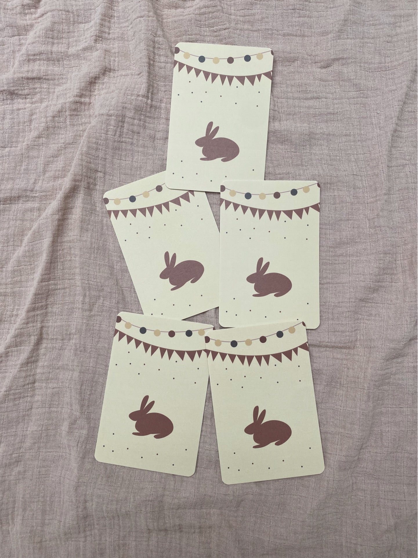 5 kinderkaarten konijn