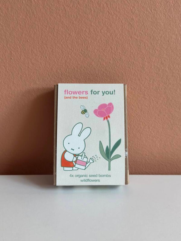 Nijntje giftbox meisje mini met 4 zaadbommetjes - flowers for you
