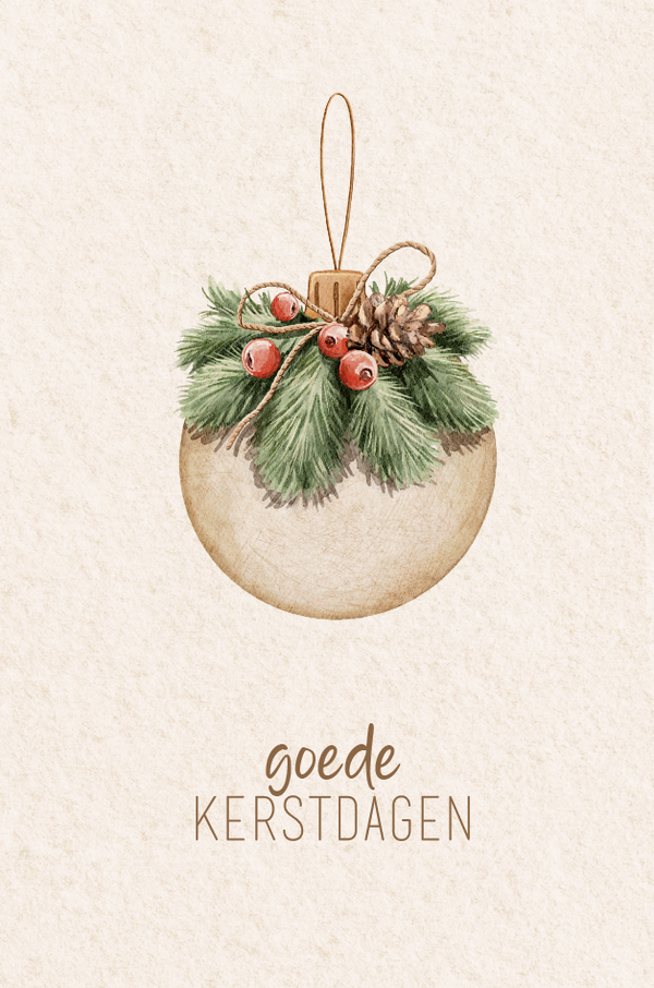 Wenskaart - kerstkaart hanger
