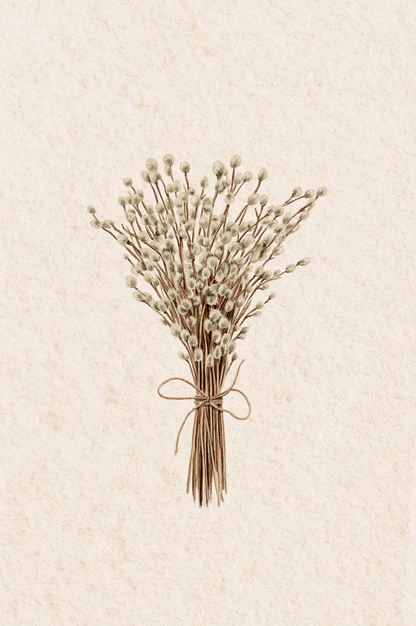 Wenskaart - droogbloemen boeket