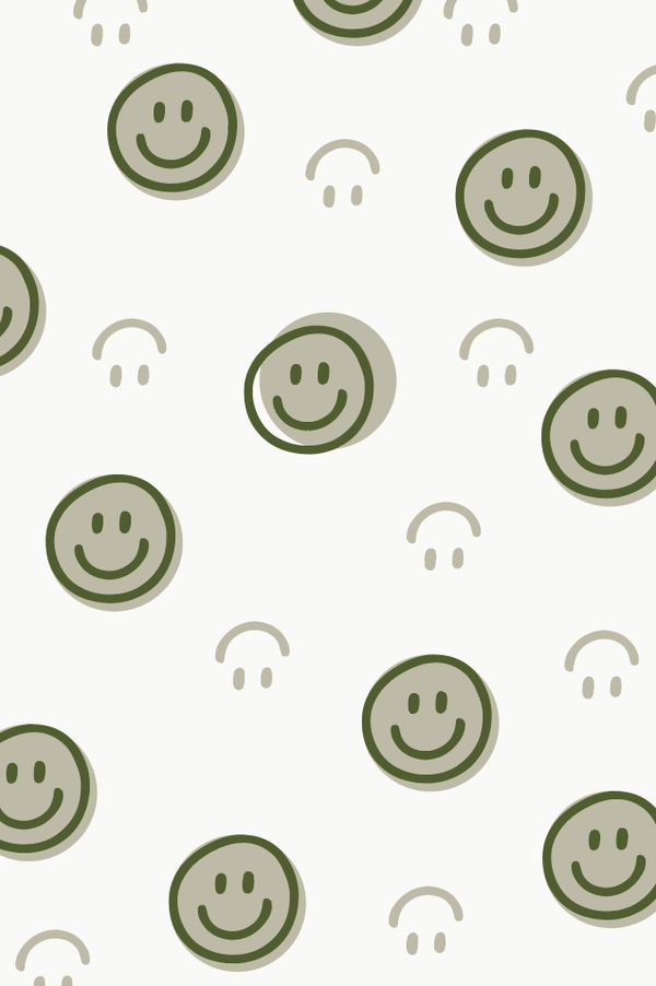 Groen wenskaartje - smiley