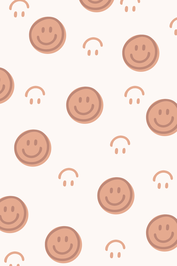 Warm roze wenskaartje - smiley