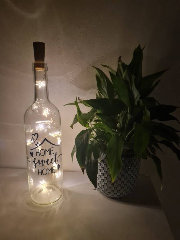Lichtfles met tekst of foto