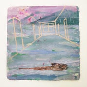 Fear, 15.75 x 14.25 in, mixed media, 2020