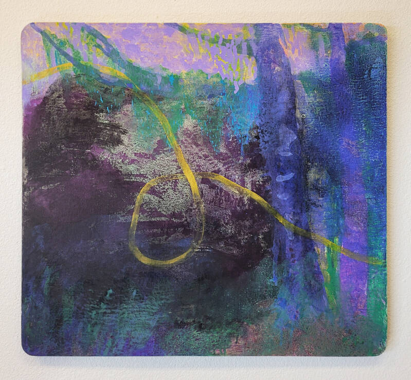 Memory Cord 1, 30.50 x 28 in, oil painting on wood panel, 2024