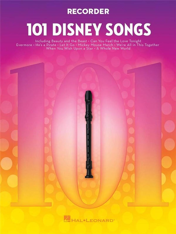 101 Disney Songs Blokfluit - Hal Leonard