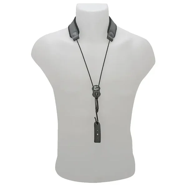 BG O30-E Leather Elastic draagkoord Engelse hoorn zwart