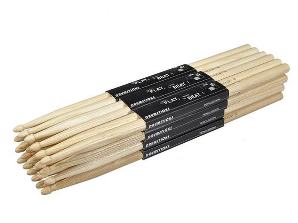 Drumstokken HAY-305-B merk Hayman 5-B - 12 paar Hickory