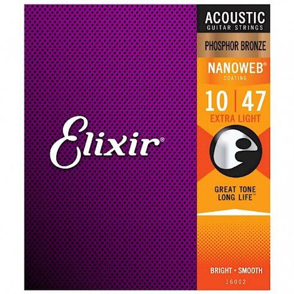 Gitaarsnaren Elixir Elixir 16002 Nanoweb Phosphor Extra Light 10-47