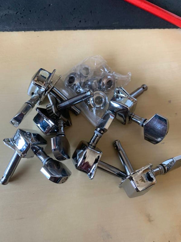 Gitaarmechaniek 6-delige Set Chroom 3R+3L voor Akoestische Gitaren