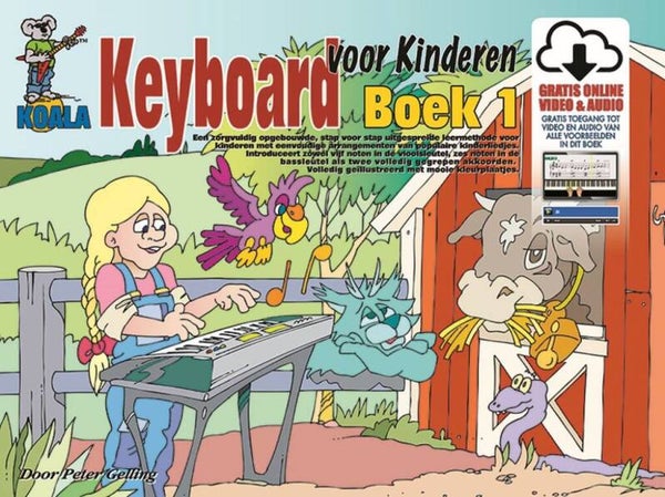 Keyboard Voor Kinderen BOEK 1 met Poster en Stickers