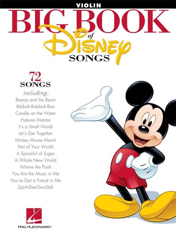 The Big Book Of Disney Songs for Violin - Bladmuziek Hal Leonard