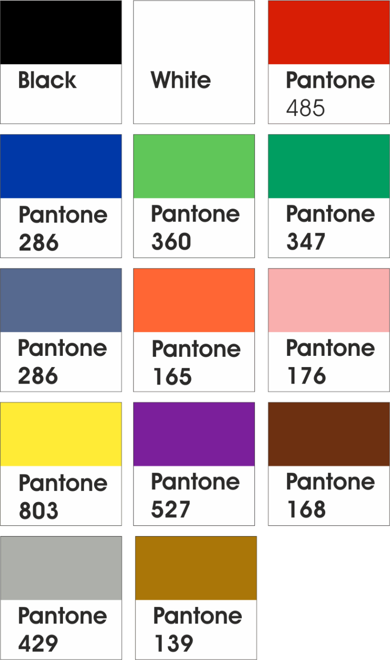 Pantone kleuren