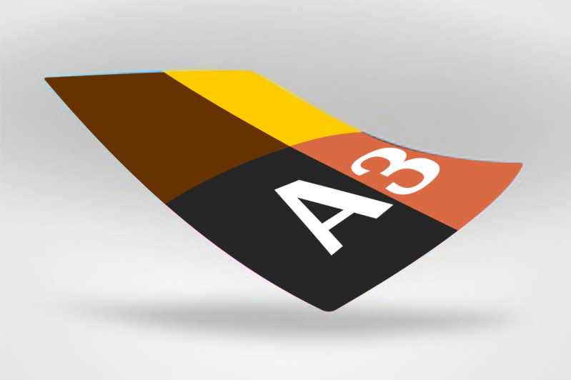 Posters met eigen ontwerp op A3 gedrukt