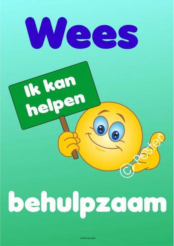 Motivatie poster 'Wees behulpzaam' A3