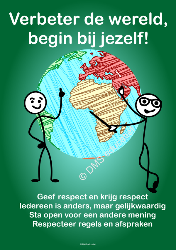 Poster 'Iedereen gelijkwaardig' A3