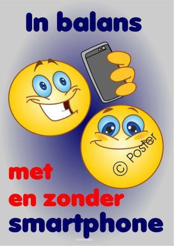 Poster 'In balans met de smartphone' A3