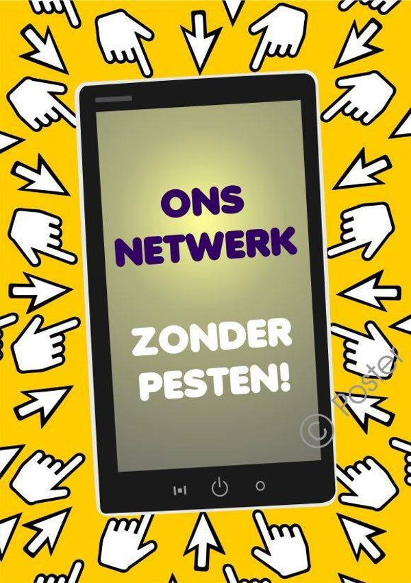 Poster 'Ons netwerk zonder pesten' A3