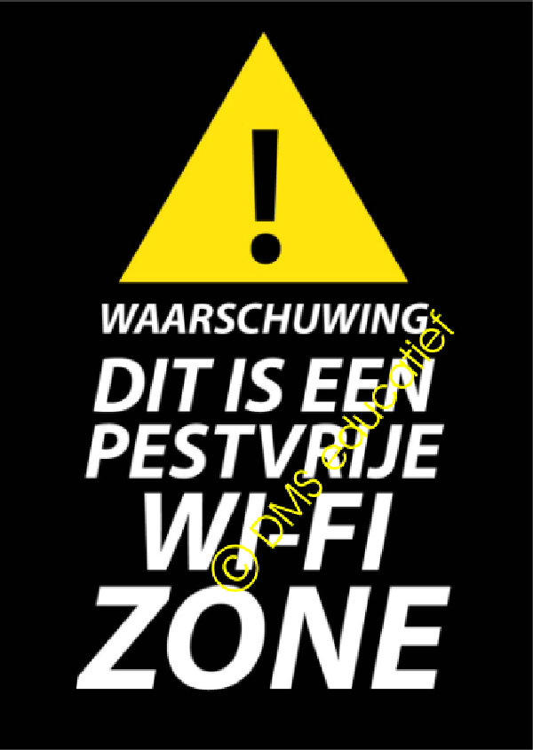 Poster 'Pestvrije WI-FI zone' A3