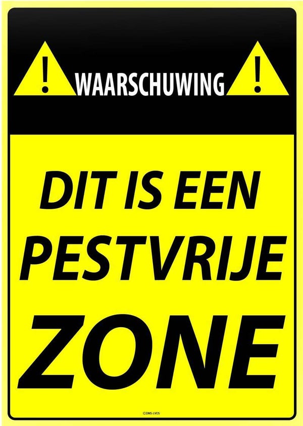 Poster 'Pestvrije zone' A3