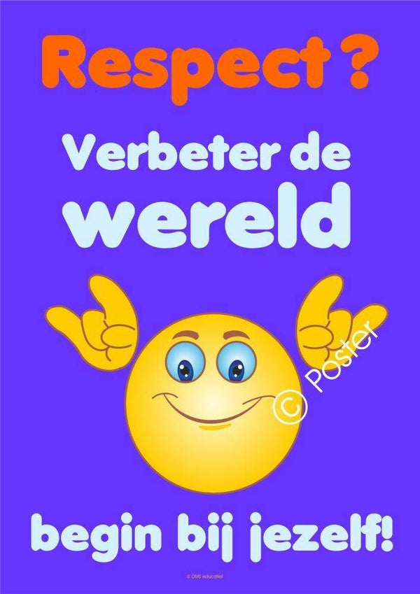 Poster 'Respect? Verbeter de wereld' A3
