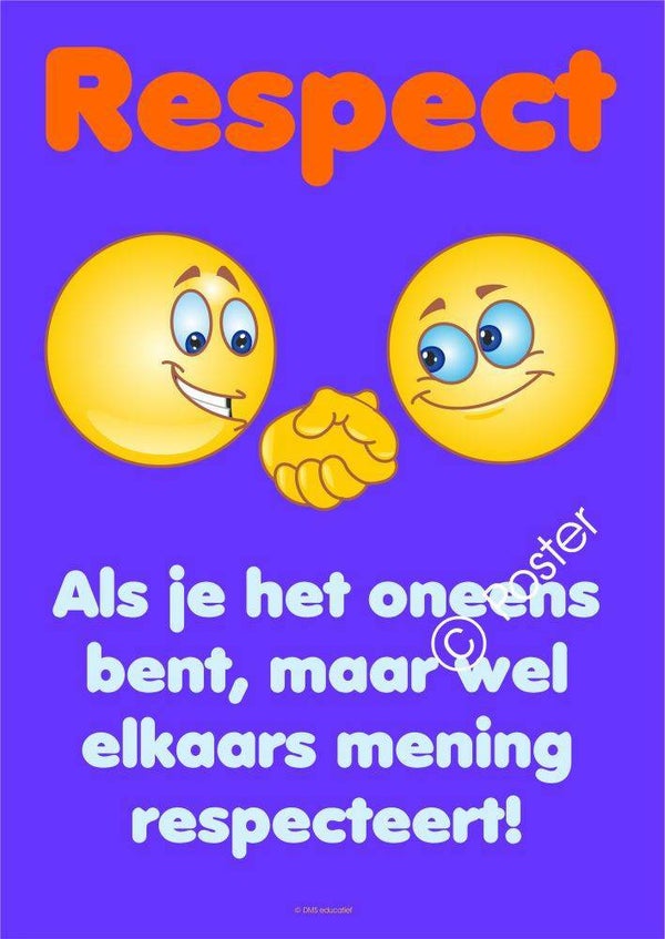 Poster 'Respect en mening' A3