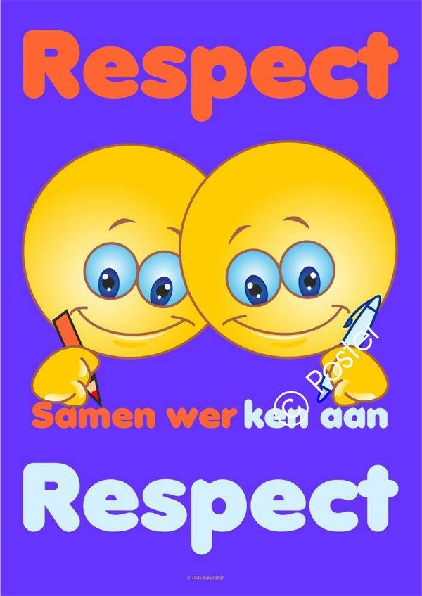 Poster 'Samenwerken aan respect' A3