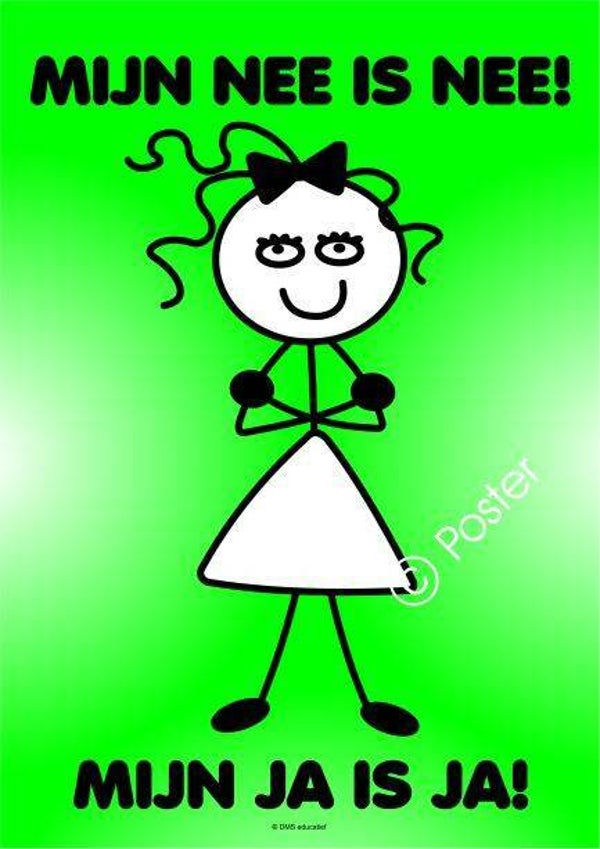 Poster 'Mijn nee is nee!' A3