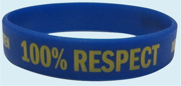 Respect armbandje 100% respect - medium