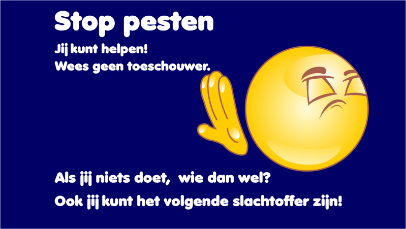 Week tegen pesten - toeschouwers en slachtoffers