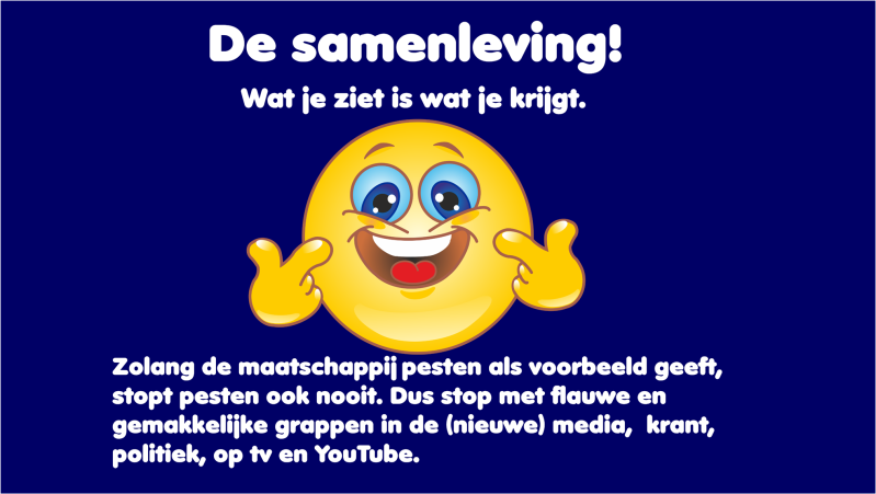 Week tegen pesten - wat je ziet is wat je krijgt