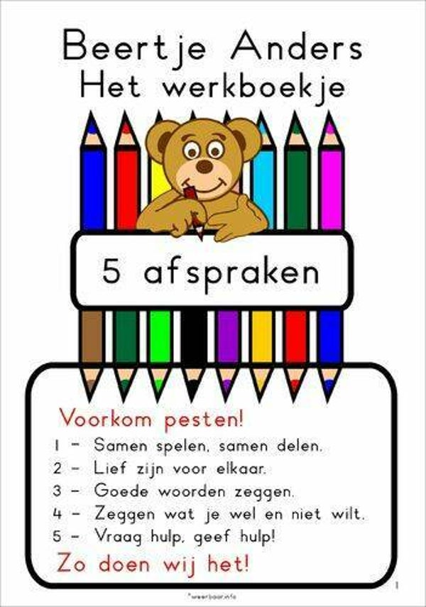 Digitaal werkboekje 'De vijf afspraken'