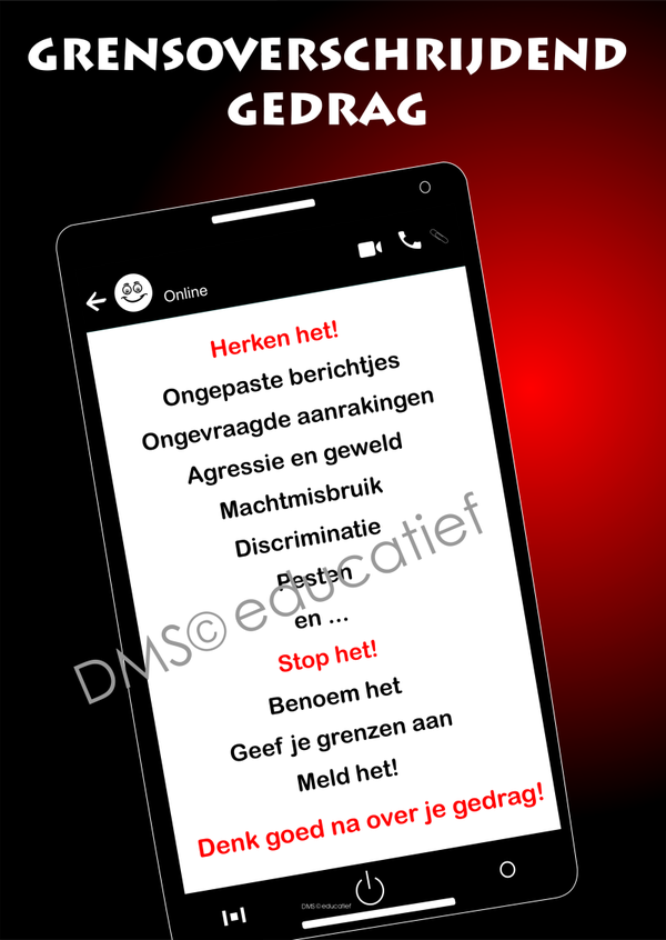 Poster 'Grensoverschrijdend gedrag'