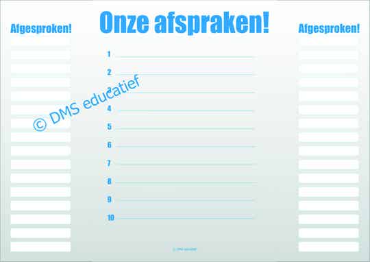 Poster 'Onze Afspraken' A3