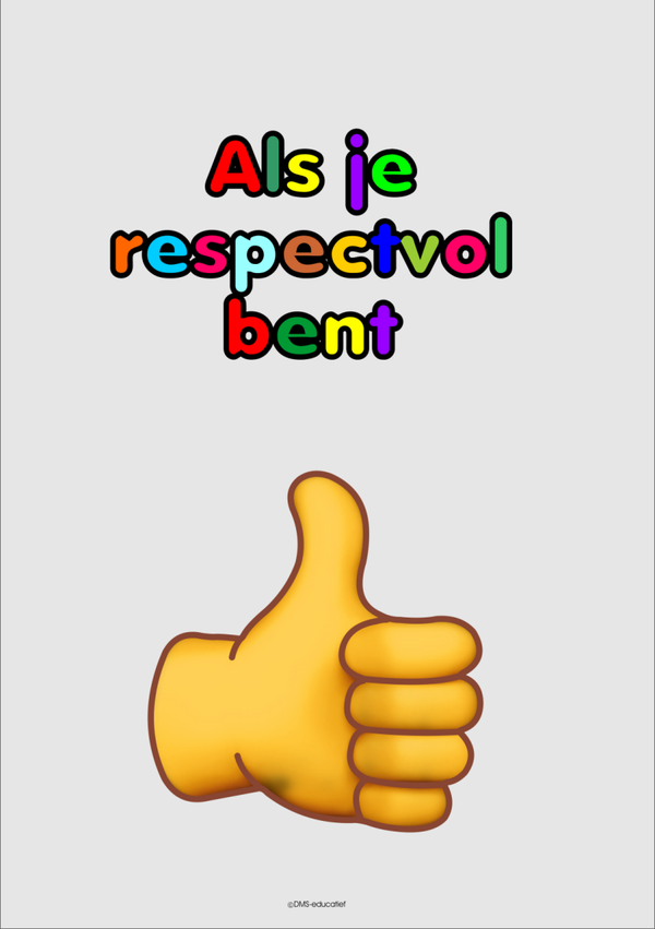 Poster 'Respectvol' A3