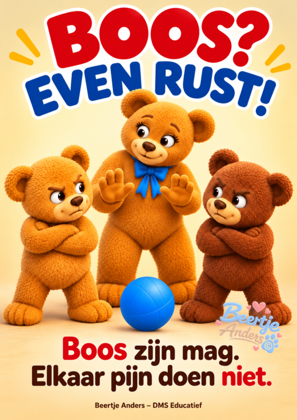 Posterdrieluik ‘Help... ruzie!’ – Beertje Anders (3 A3-posters)