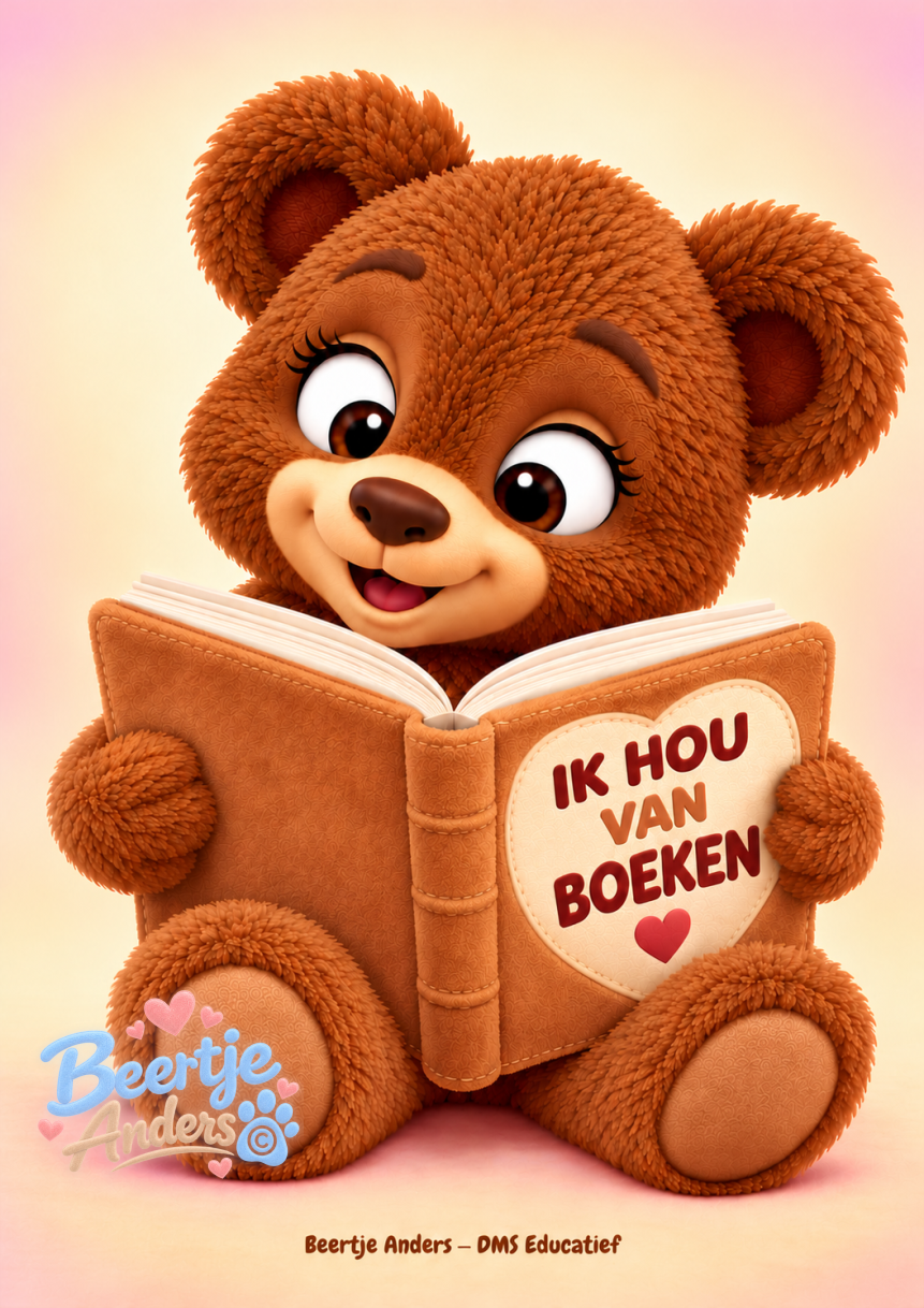 Leesposter ‘Ik hou van boeken’ – Beertje Anders A3