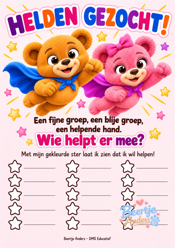 Helden gezocht! Wie helpt er mee? – Beertje Anders