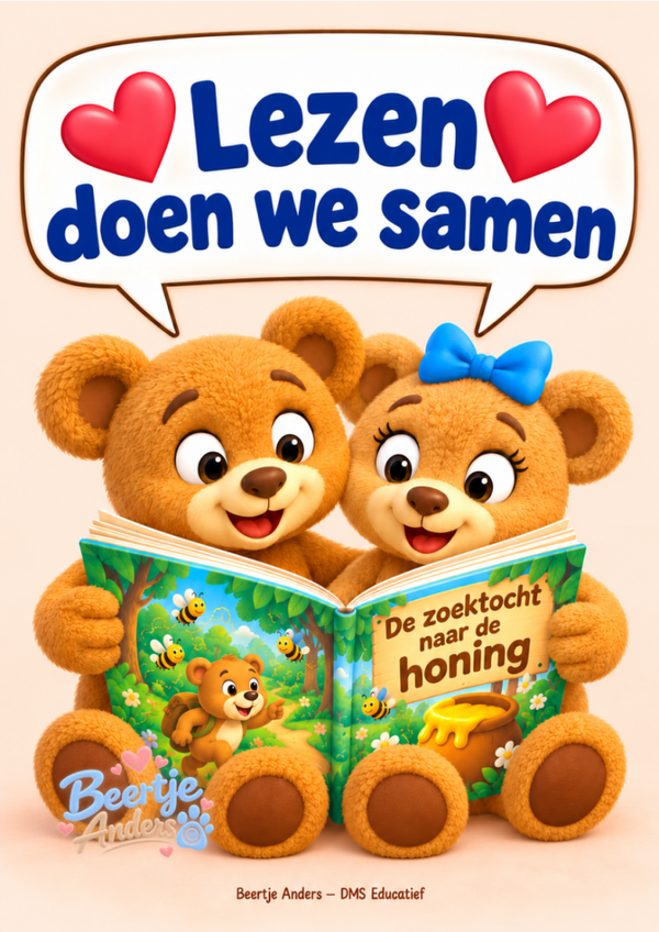 Leesposter ‘Lezen doen we samen’ – Beertje Anders A3
