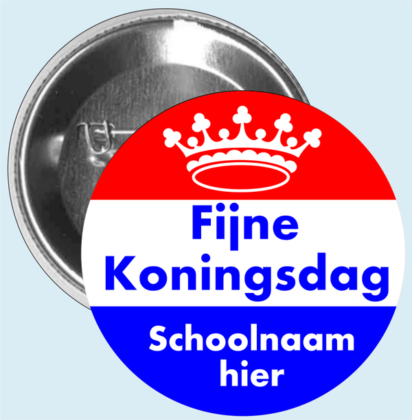 Button 'Fijne Koningsdag' - driekleur