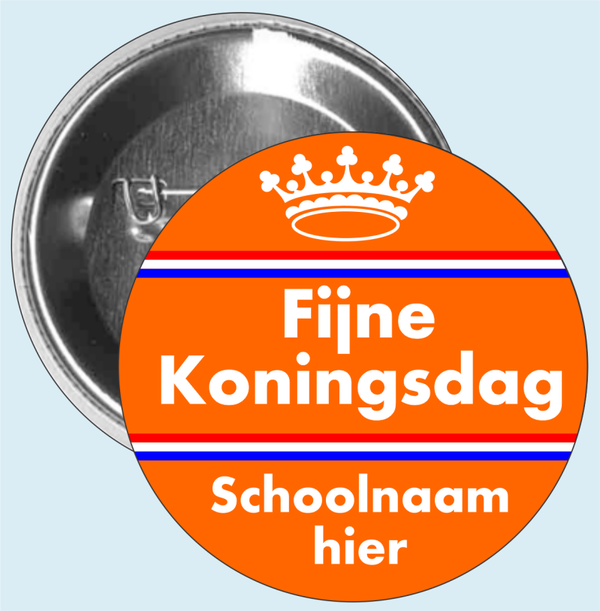 Button 'Fijne Koningsdag' - oranje