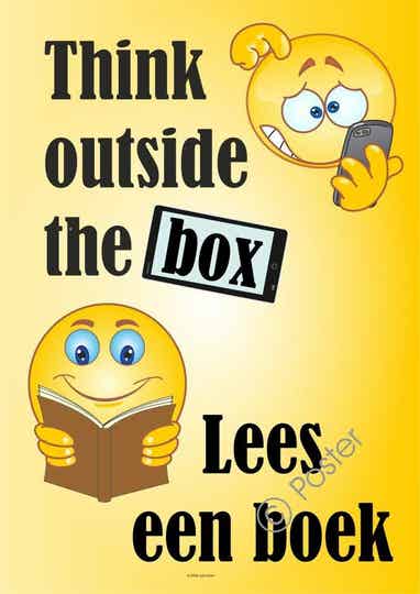 Lees poster 'Think outside the box' A3