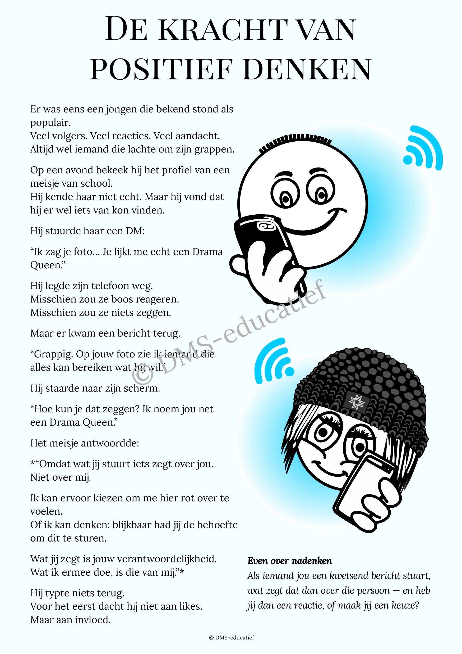 Verhaalposter 'De kracht van positief denken?' (A3)