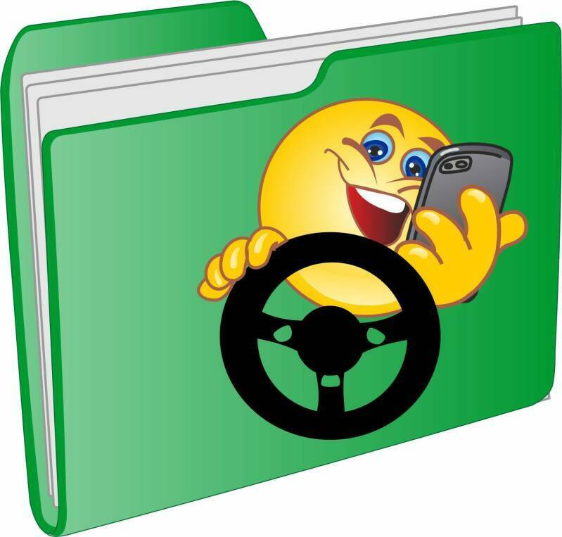 Les smartphone in het verkeer