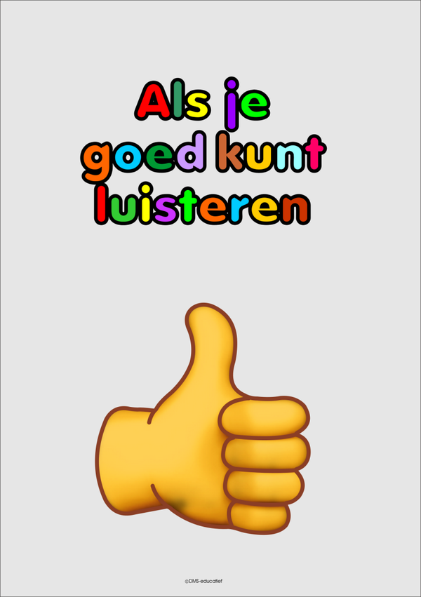 Poster ‘Als je goed kunt luisteren’ A3