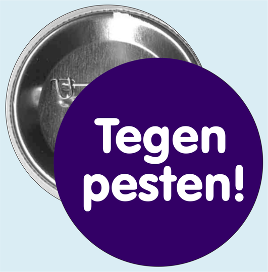 Button 'Tegen pesten!' paars