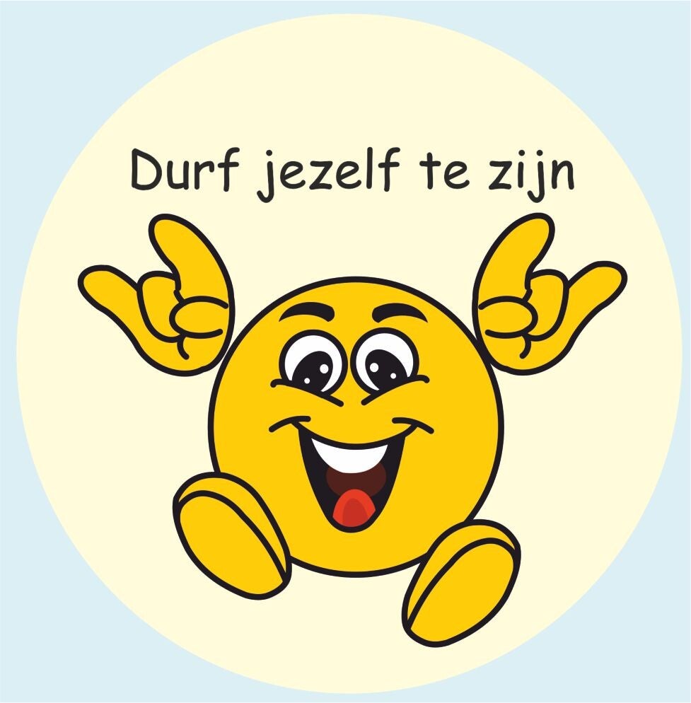 Illustratie over jezelf durven zijn, verschillen accepteren en zelfvertrouwen bij leerlingen op school