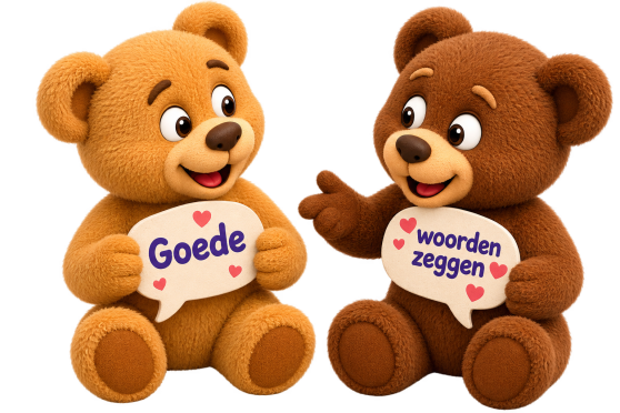 Beertje Anders en Beertje Bruin zeggen goede woorden tegen elkaar