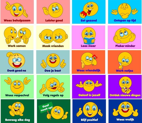 Raamposters Gouden Leefregels